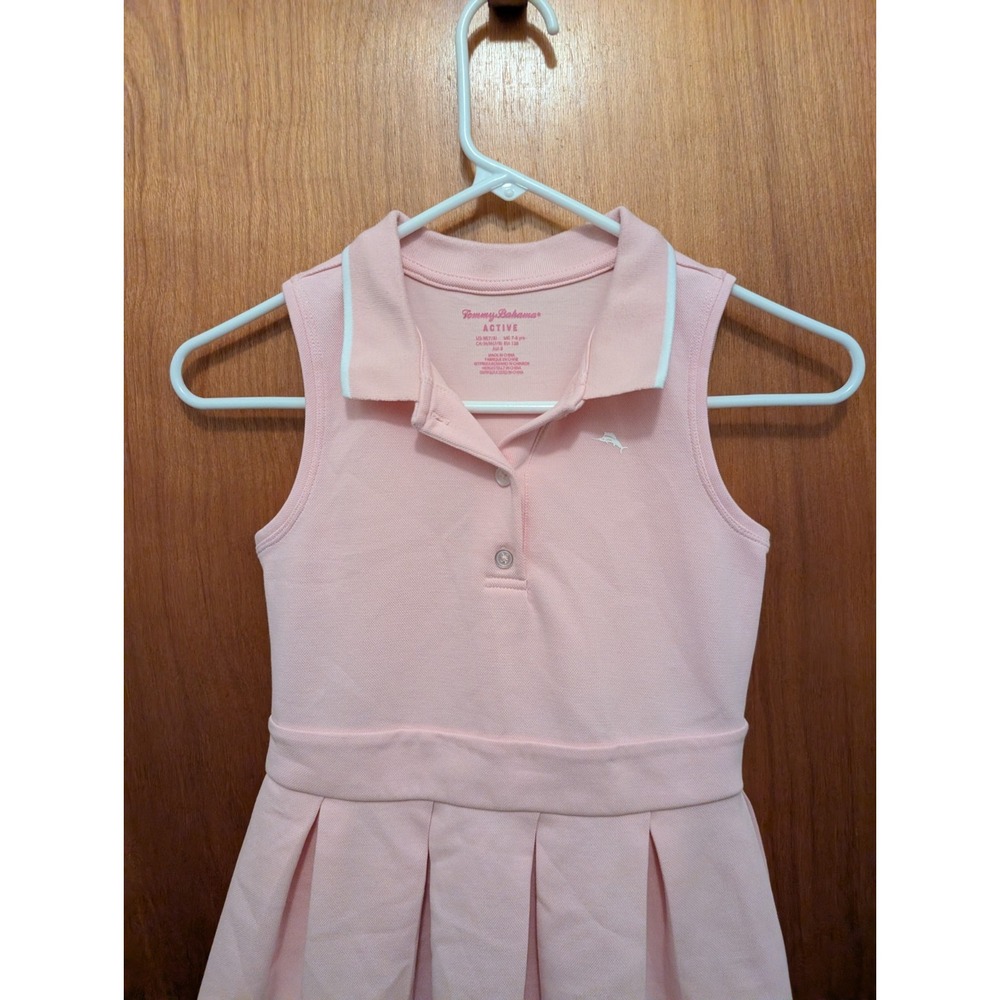Tommy Bahama Active Girls Light Pink Sleeveless Dress Size M (7-8) Stretch EUC - Picture 2 of 7